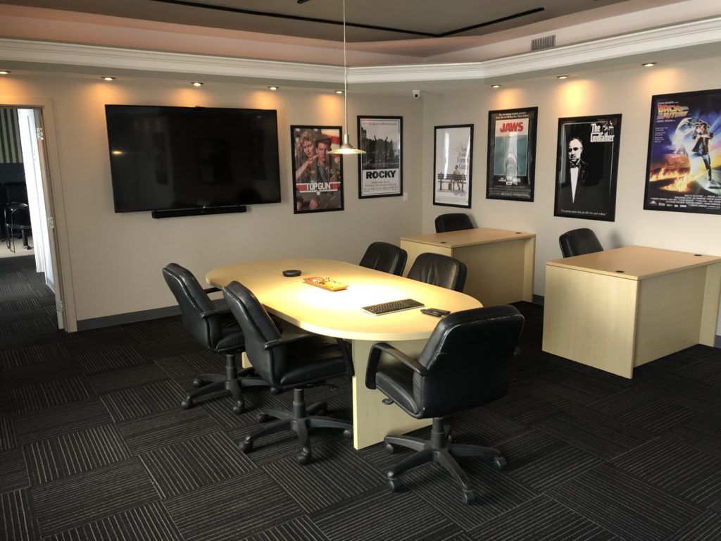 Conference Room with tables and television